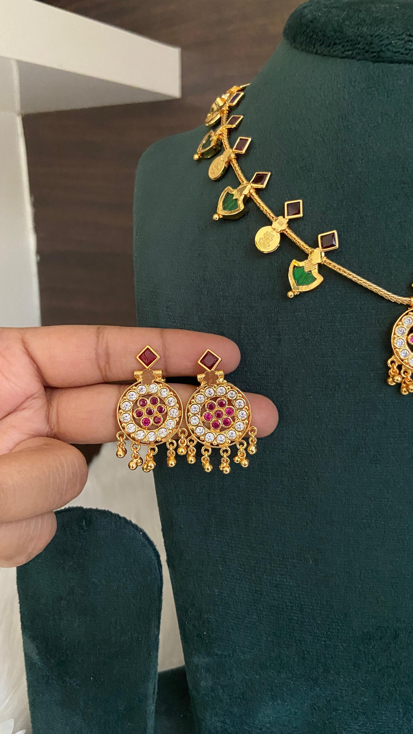 Palakka Coin with Pathakam Pendant Necklace