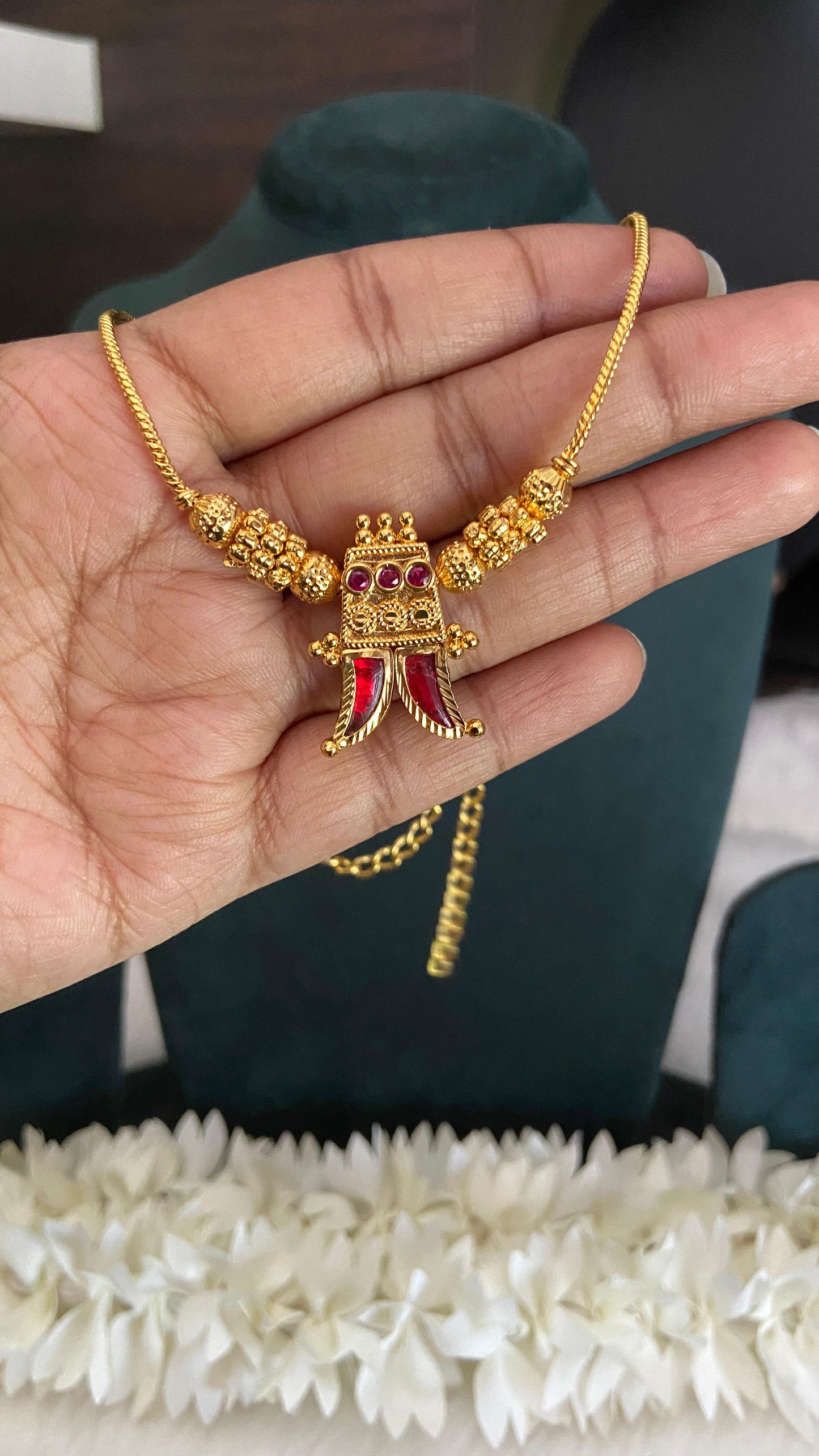 Palakka Puli Nagam Pendant Necklace