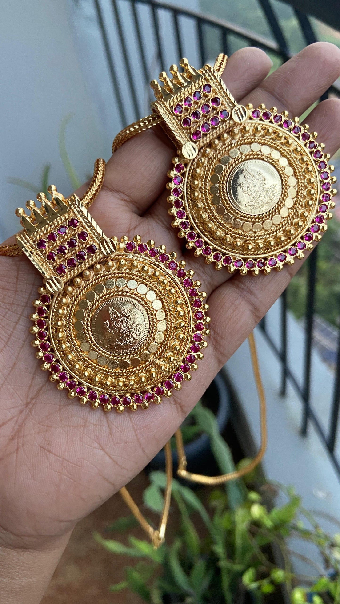 Lakshmi Coin Pathakam Pendant Necklace