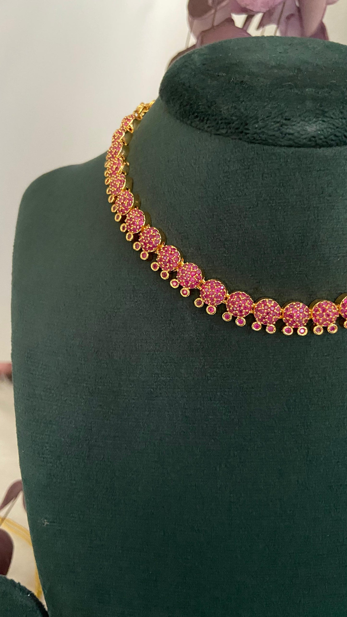 Ruby Necklace Set