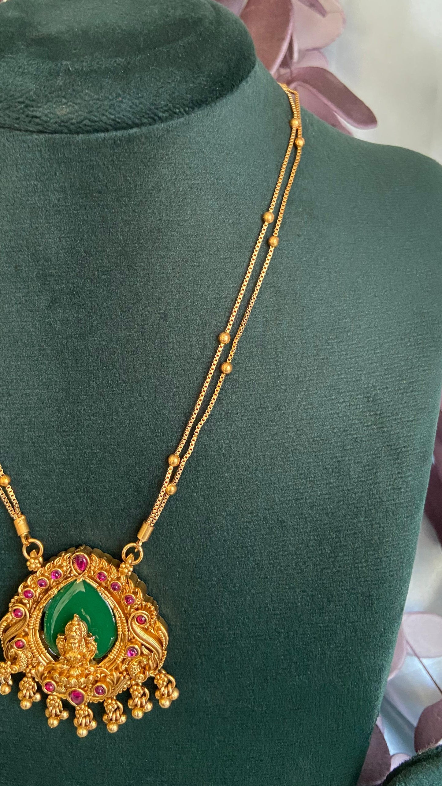 Antique Palakka Lakshmi Necklace Set