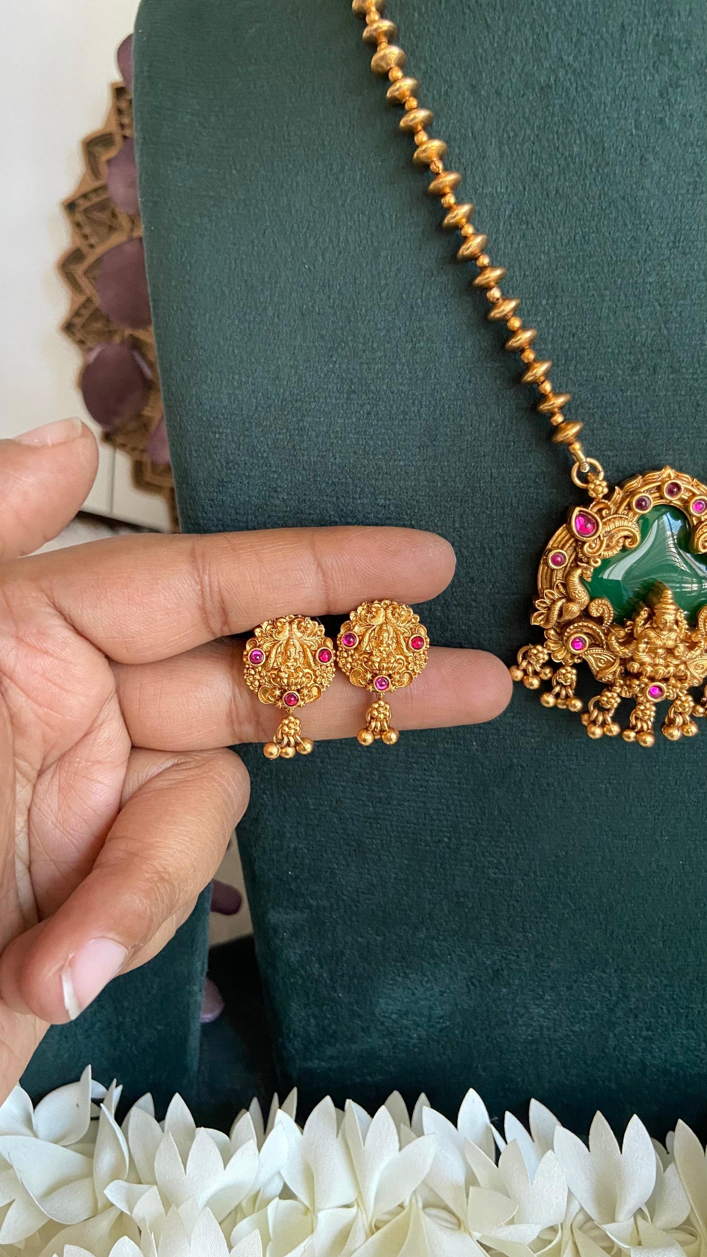 Antique Palakka Lakshmi Necklace Set
