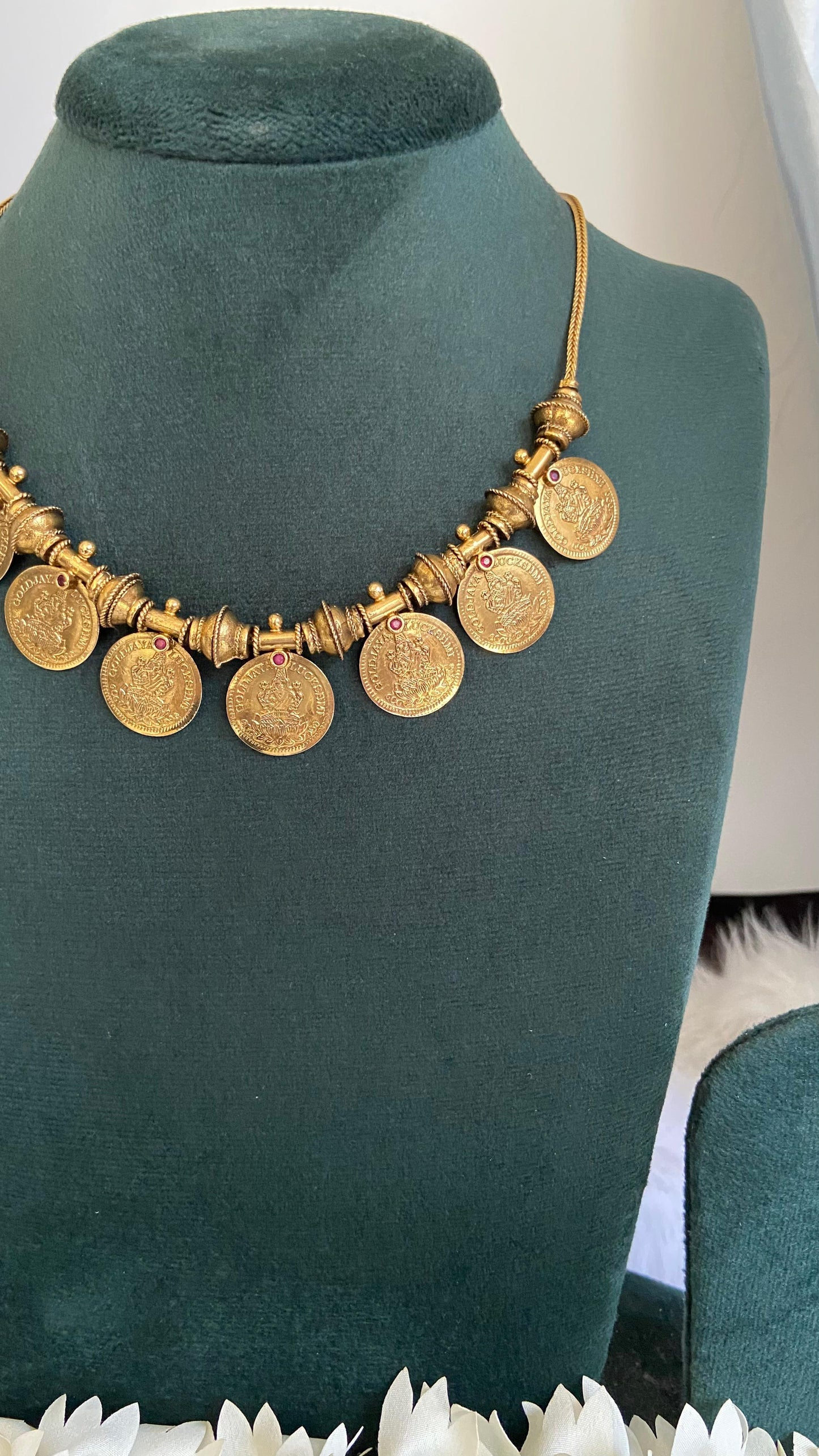 Gold Plated Antique Coin Necklace