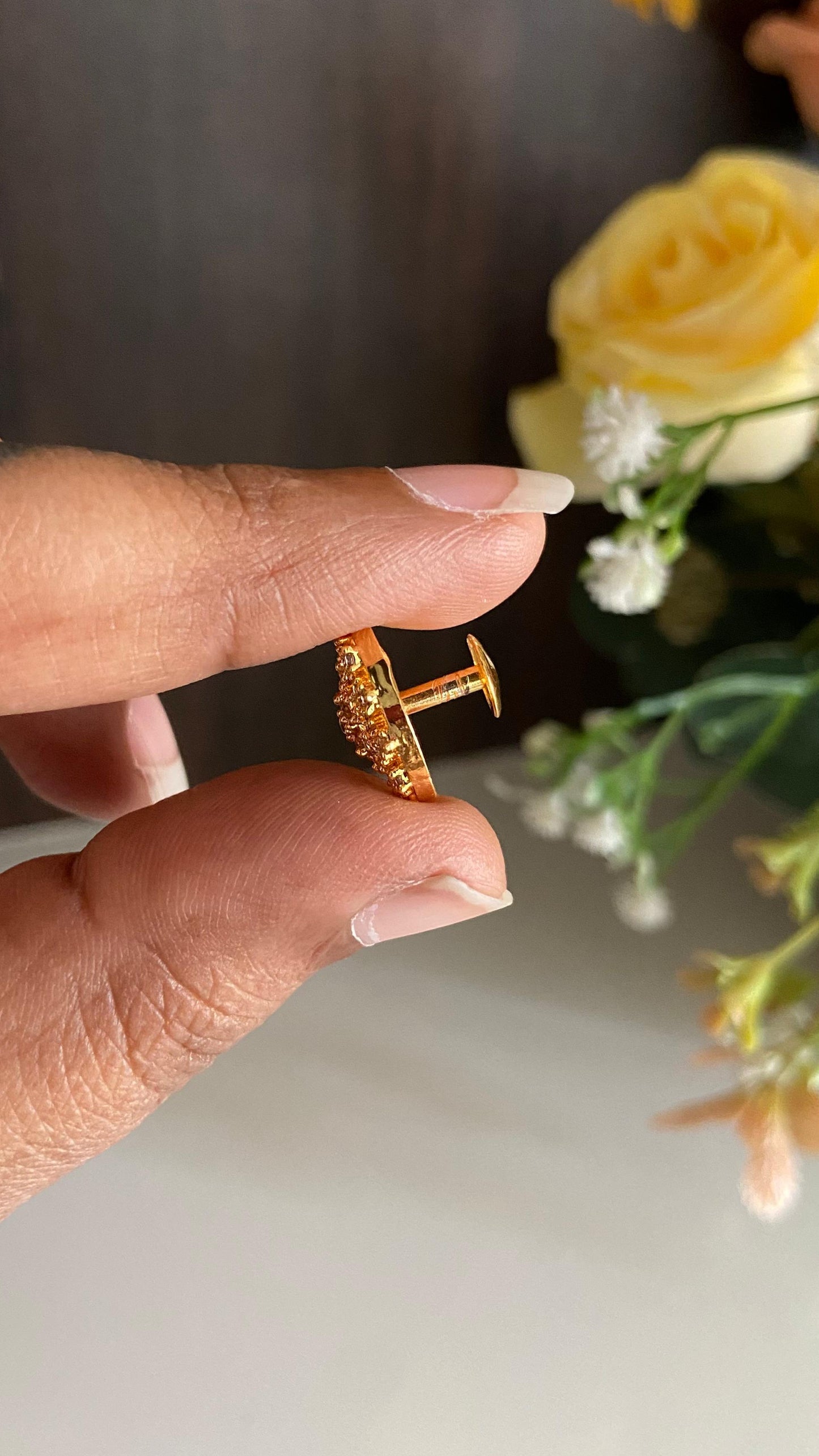 Diamond Look Alike Ear Stud