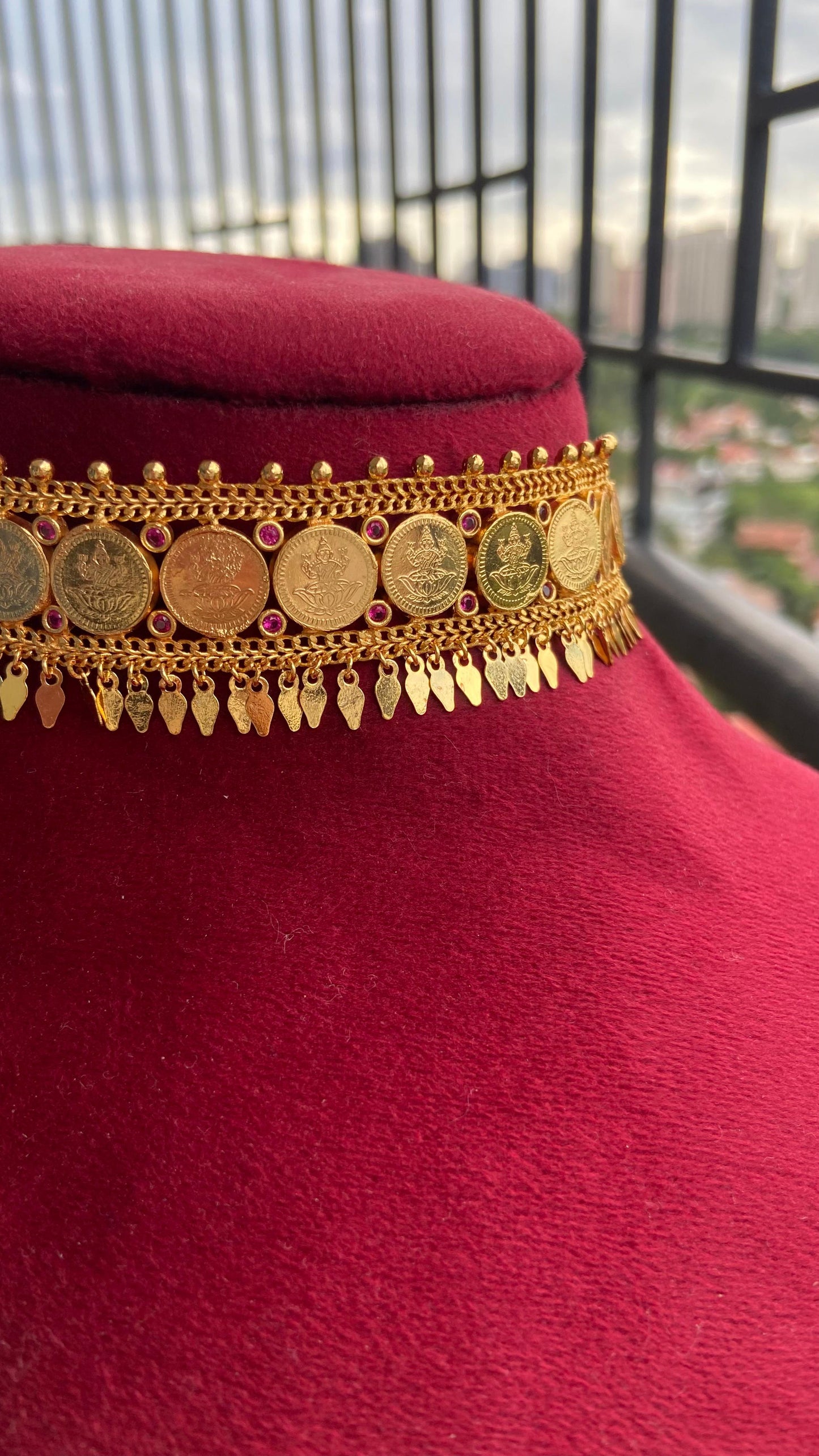 Lakshmi Coin Elakathali Choker