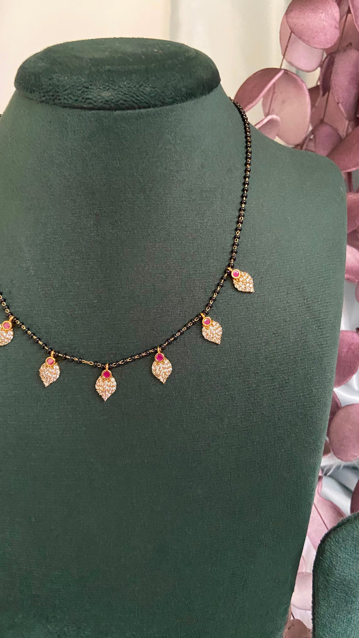 Diamond Look Alike Mangalsutra Set