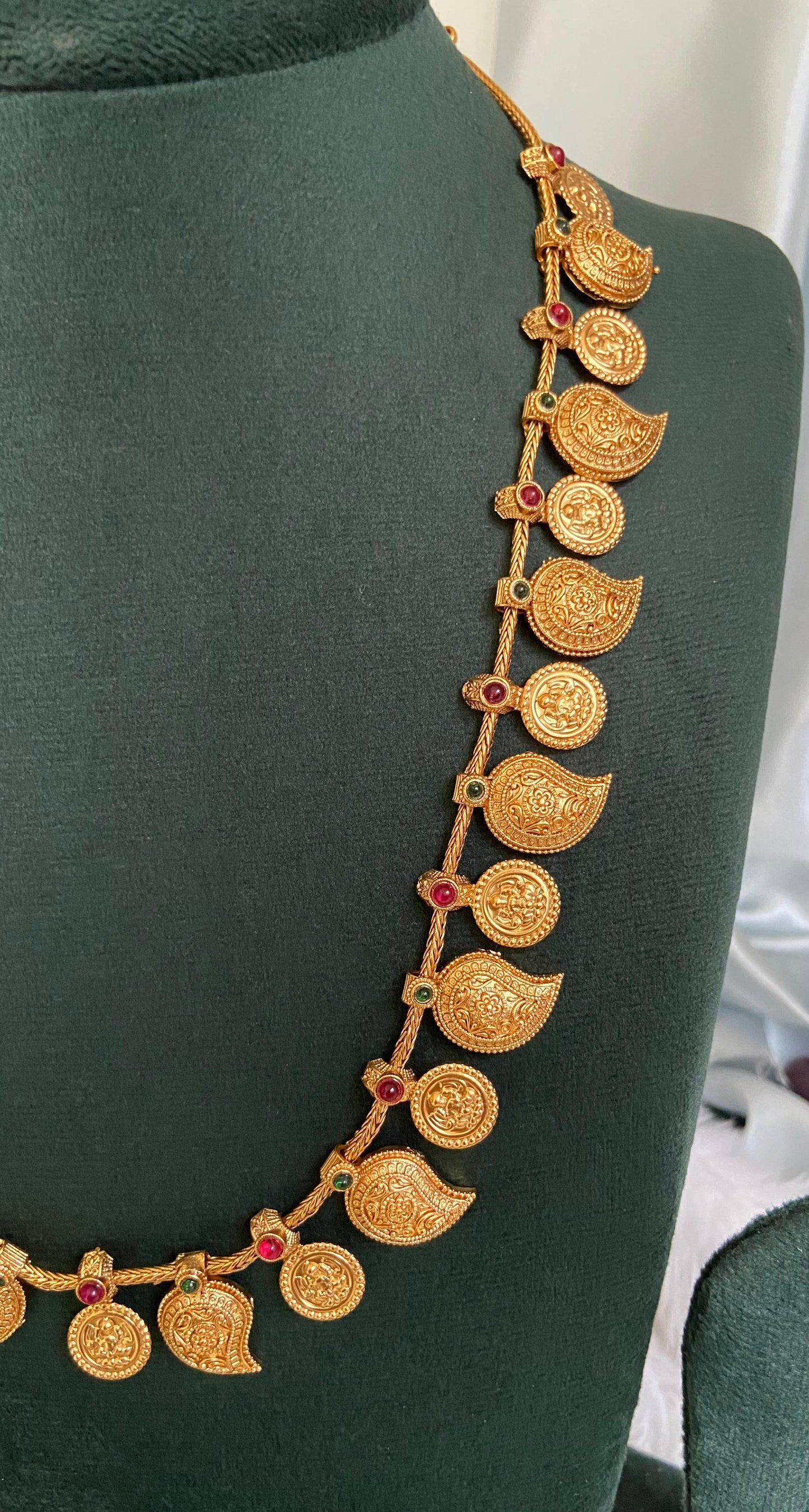 Revathi Antique Coin Mango Haram Set