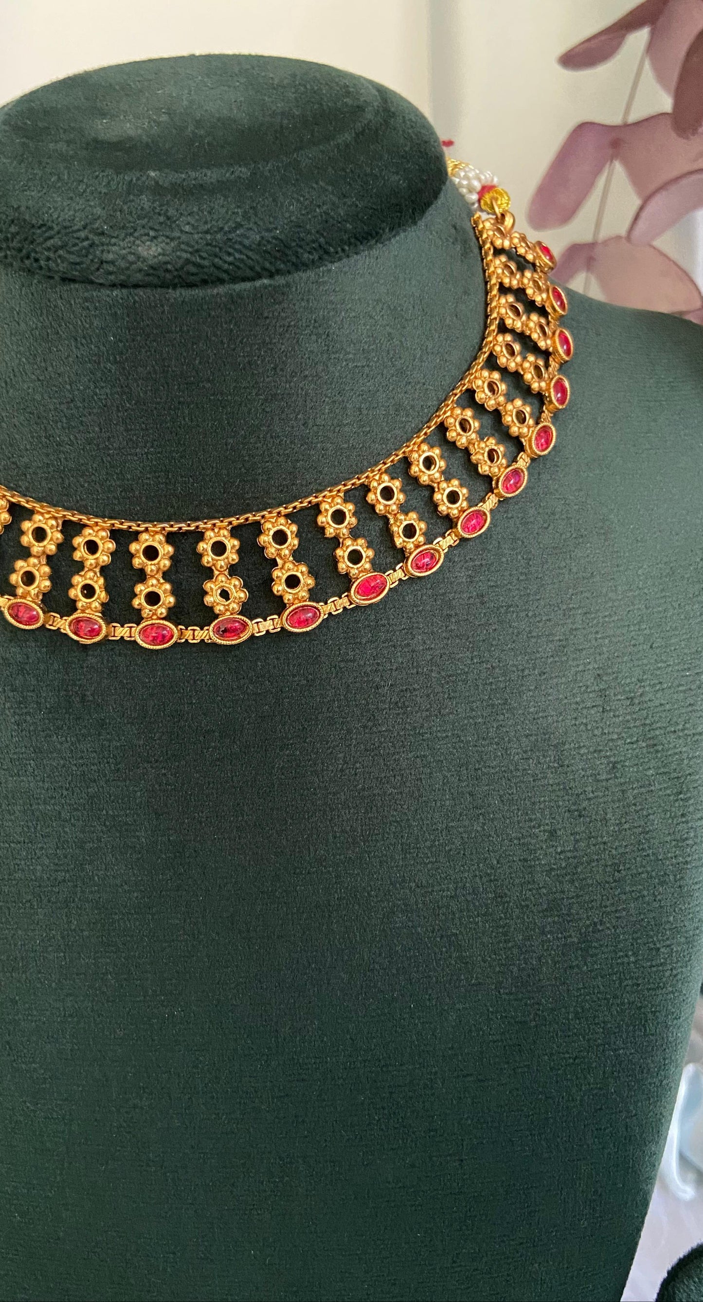 Padmaja Ruby Necklace Set