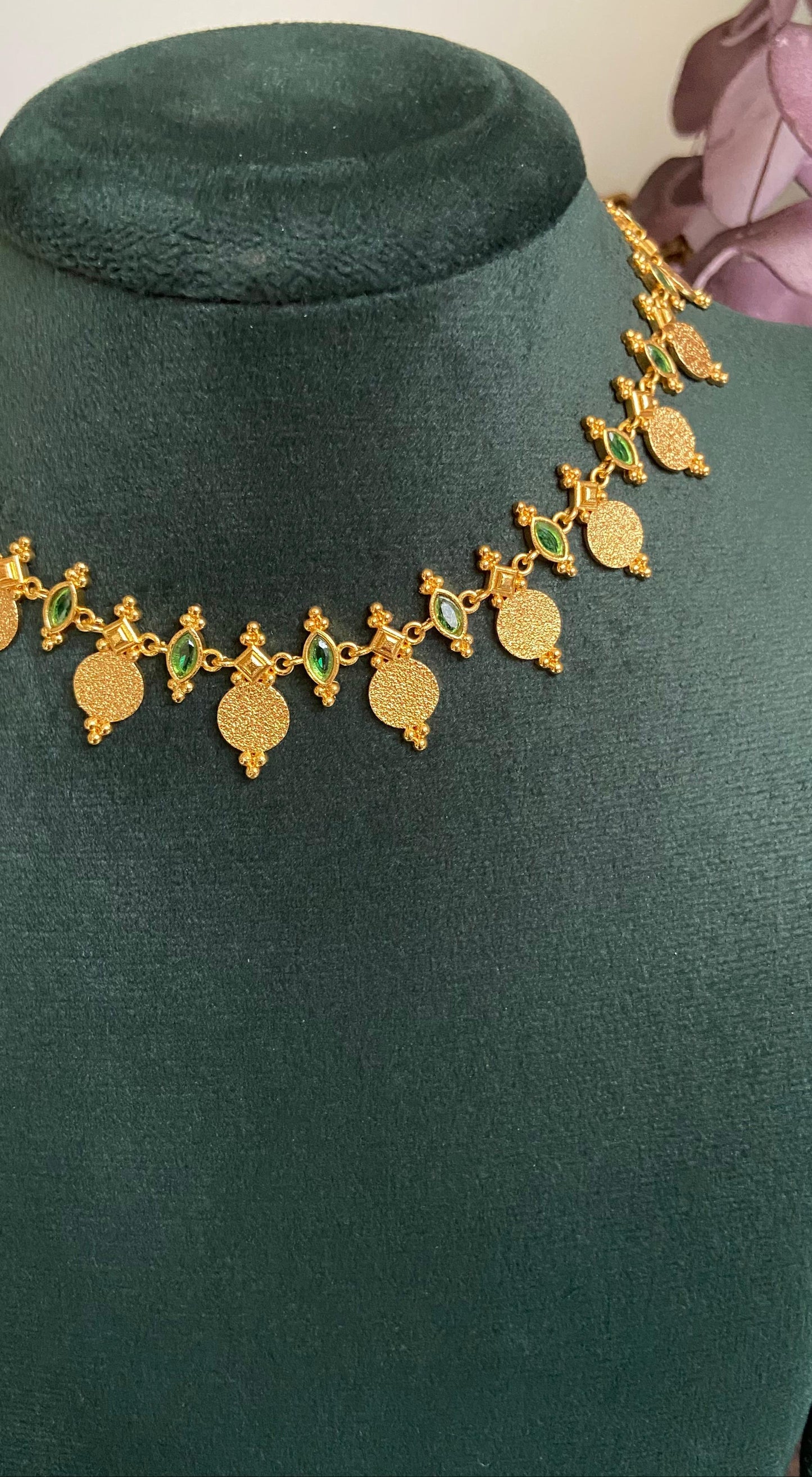 Haritha Plain Coin Necklace