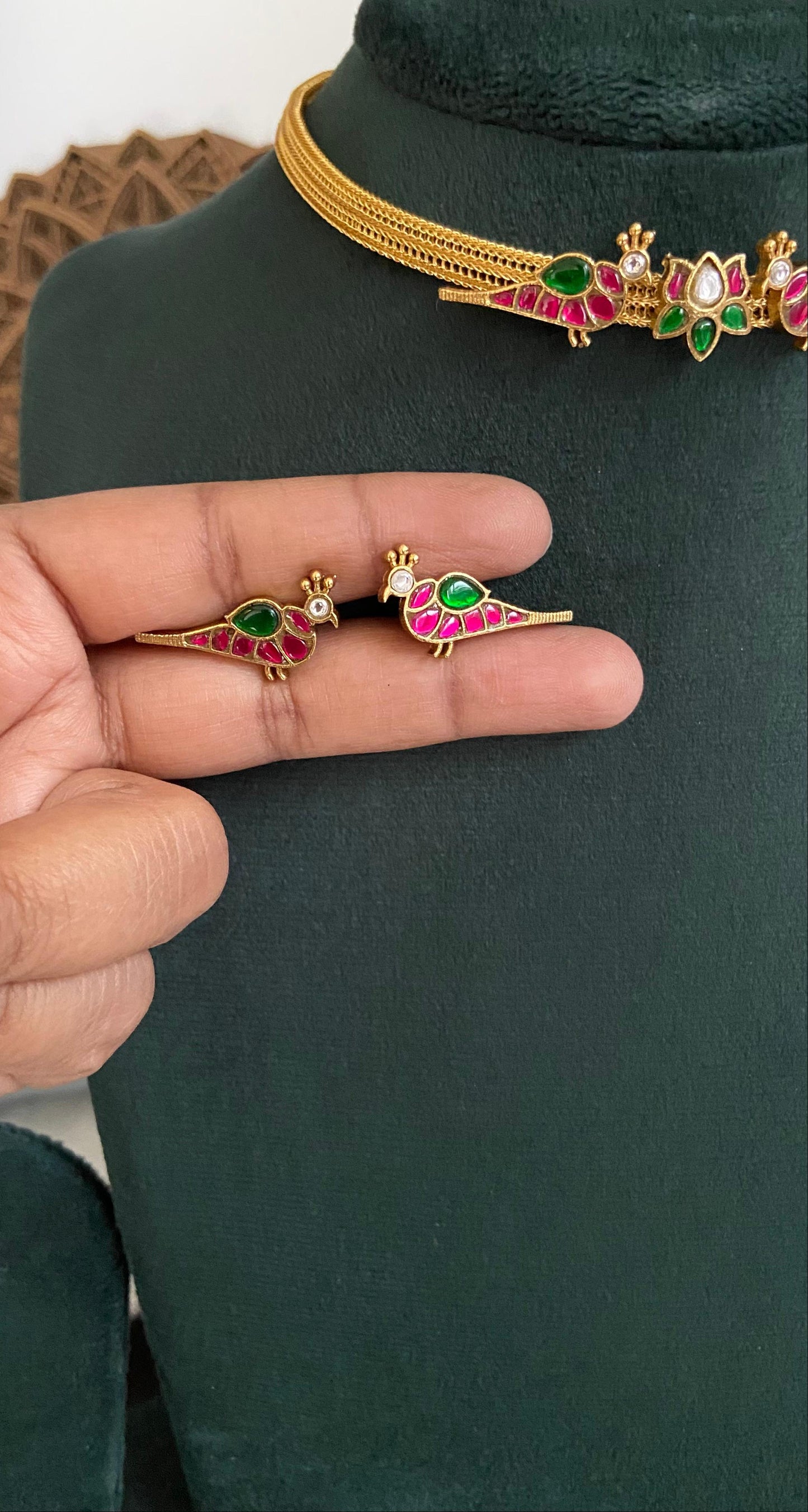 Devangana Peacock Choker Set