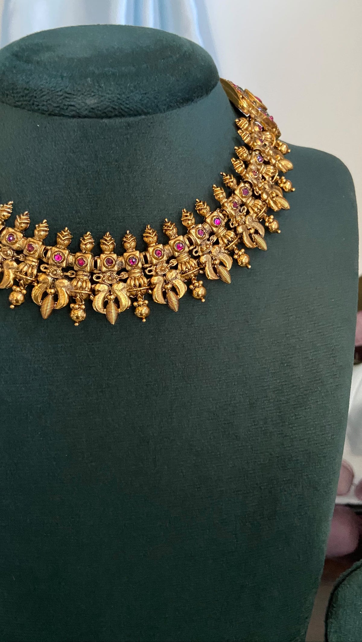 Ritha Antique Temple Necklace Set