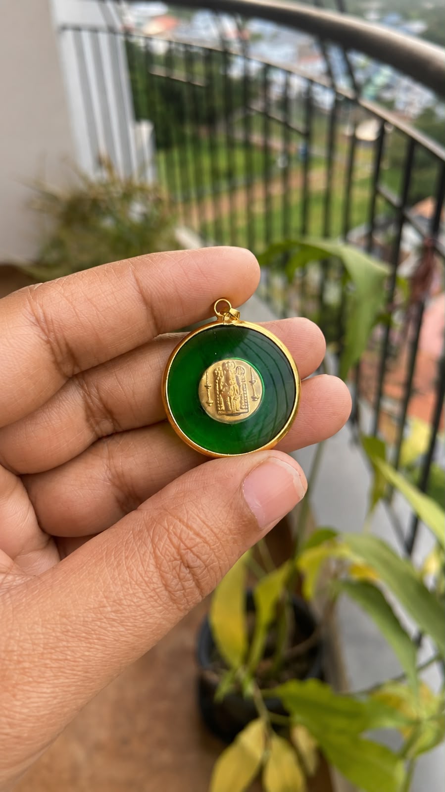 Green Guruvayurappan Pendant