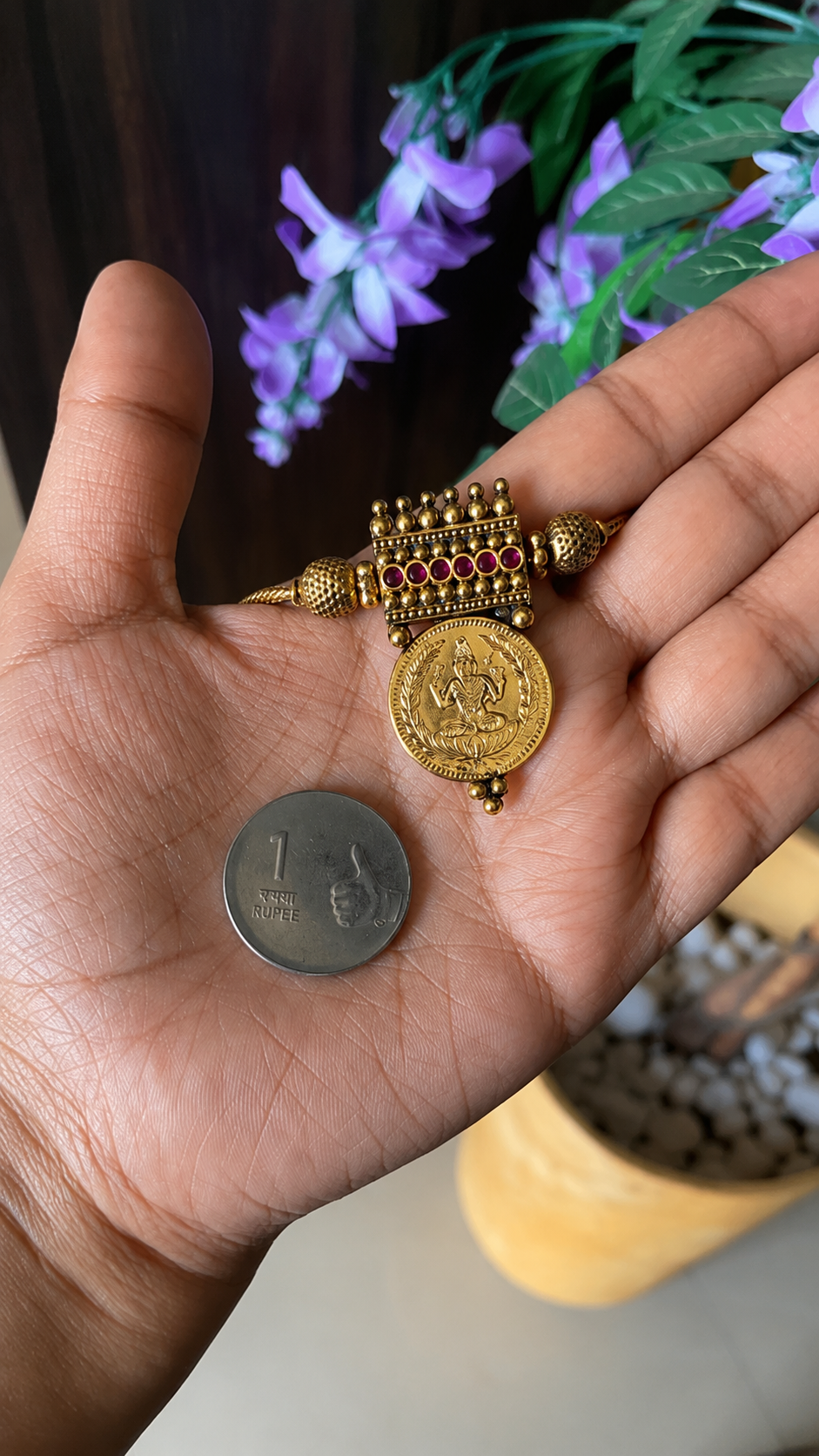 Durga Antique Lakshmi Pendant Necklace