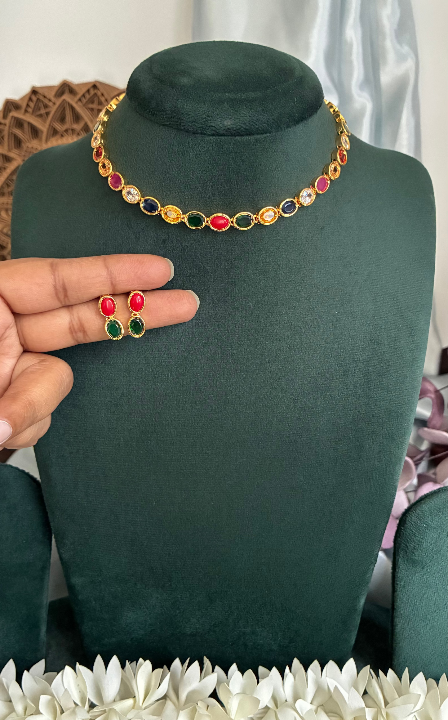 Navaratna necklace Set