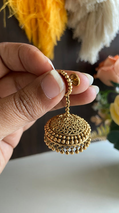 Antique Finish Long Drop Jumka