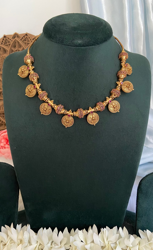 Royal Antique Lakshmi Coin Necklace
