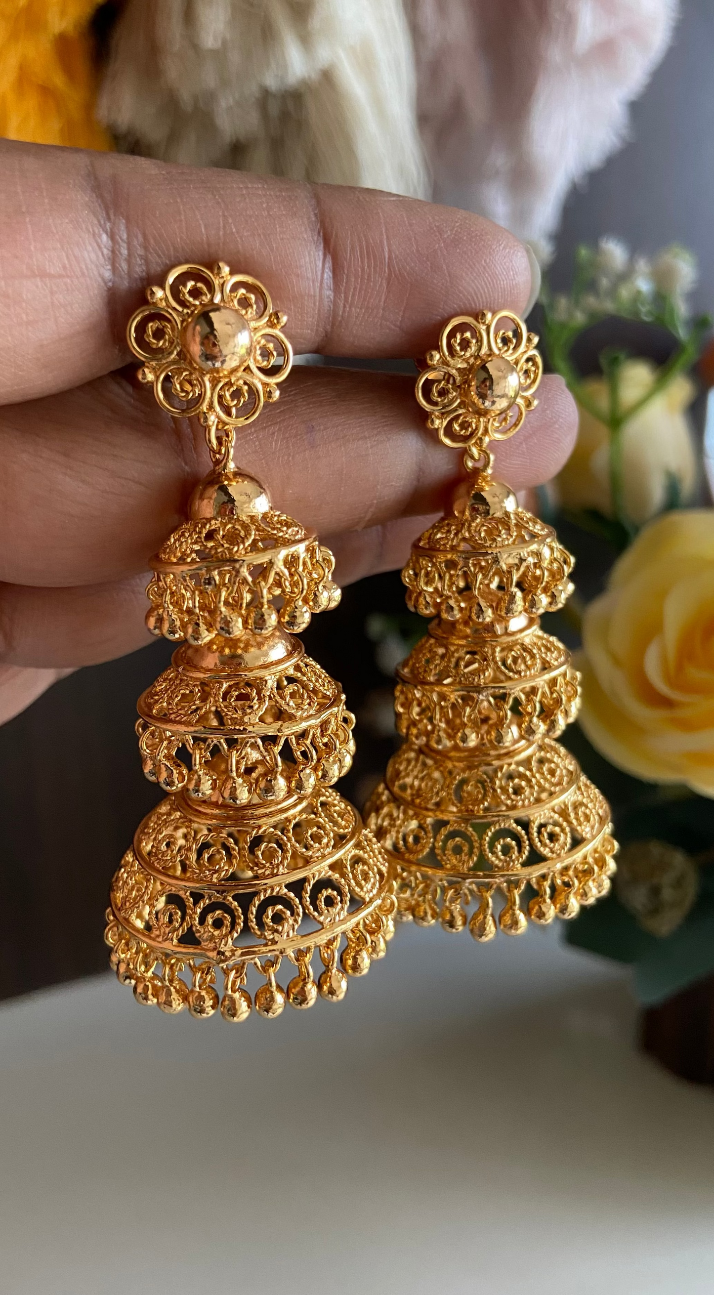 Maharani 3 Layer Thattu Jumka
