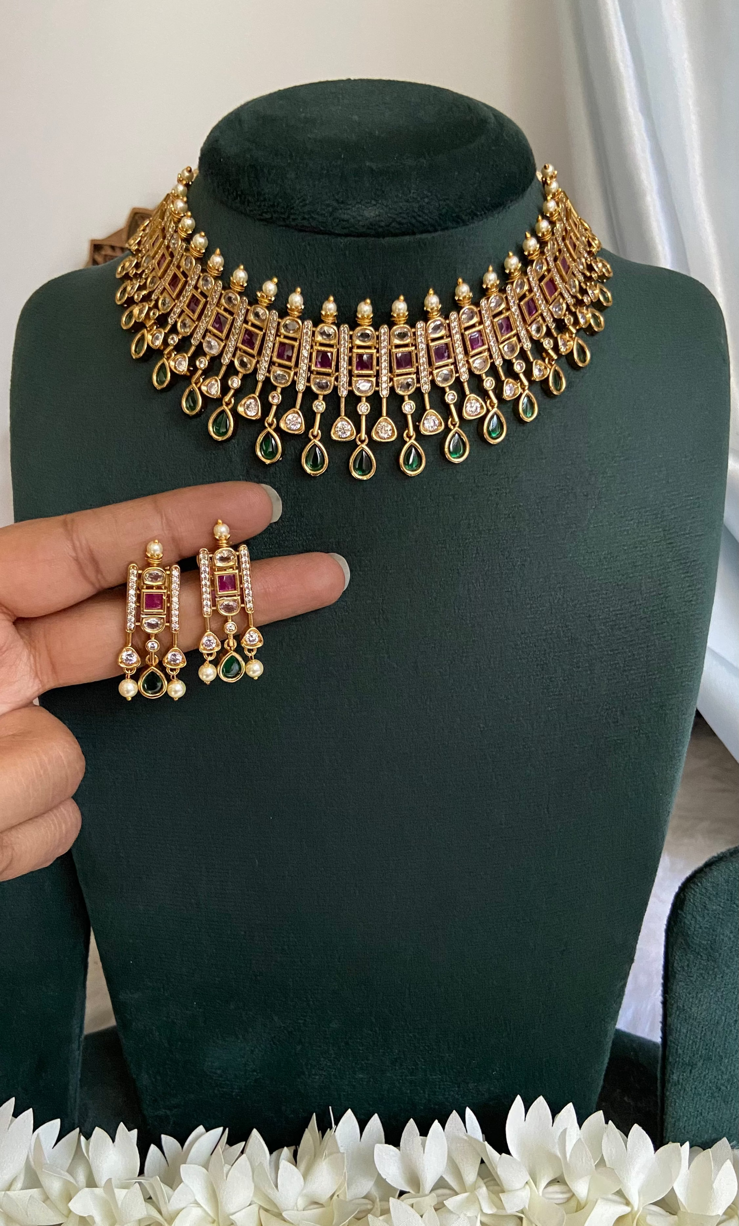 Uncut Diamond Lookalike Necklace