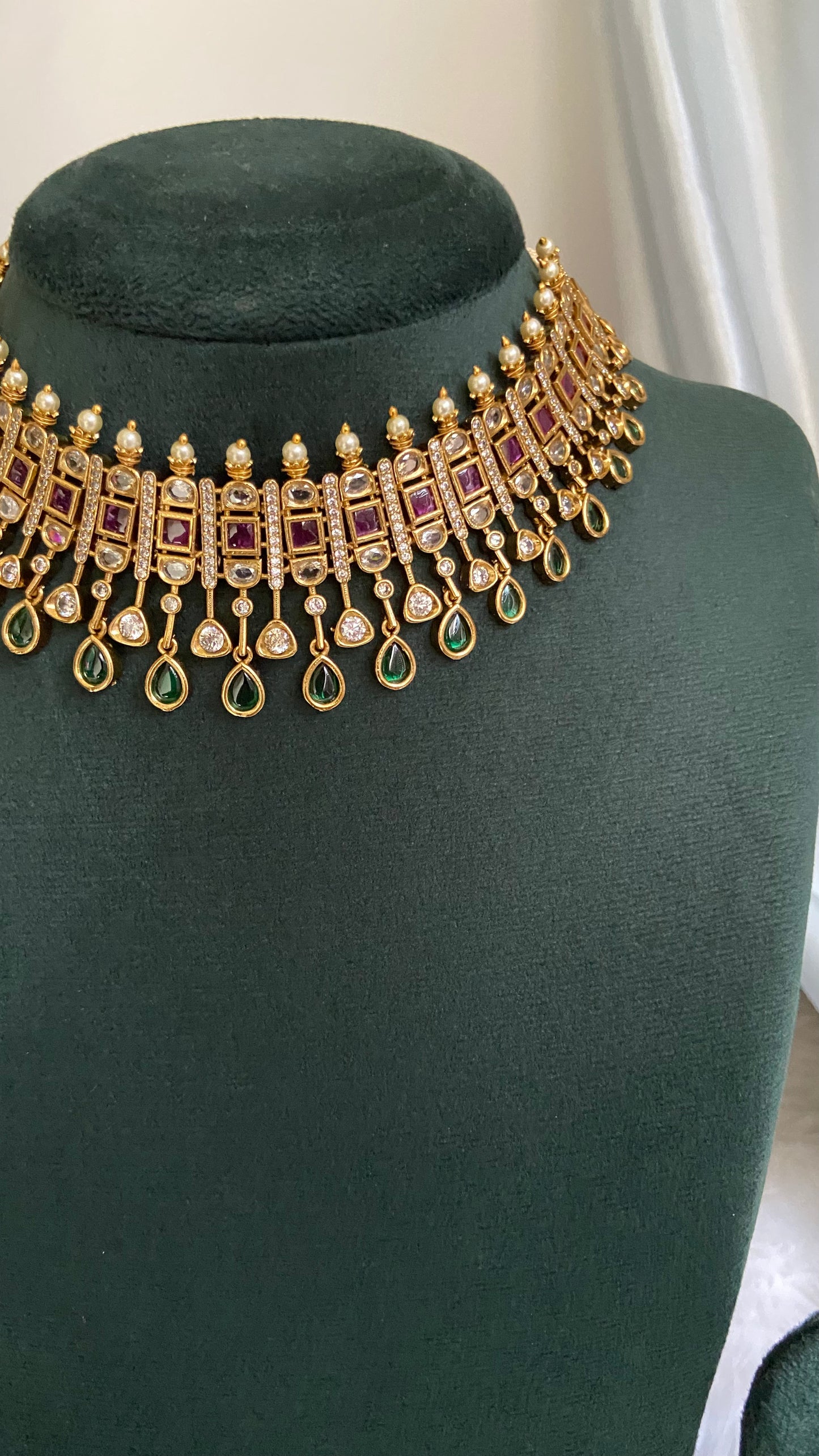 Uncut Diamond Lookalike Necklace