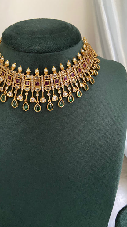 Uncut Diamond Lookalike Necklace