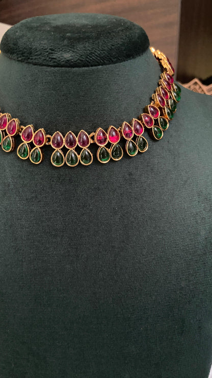 Antique Rain Drop Necklace Set