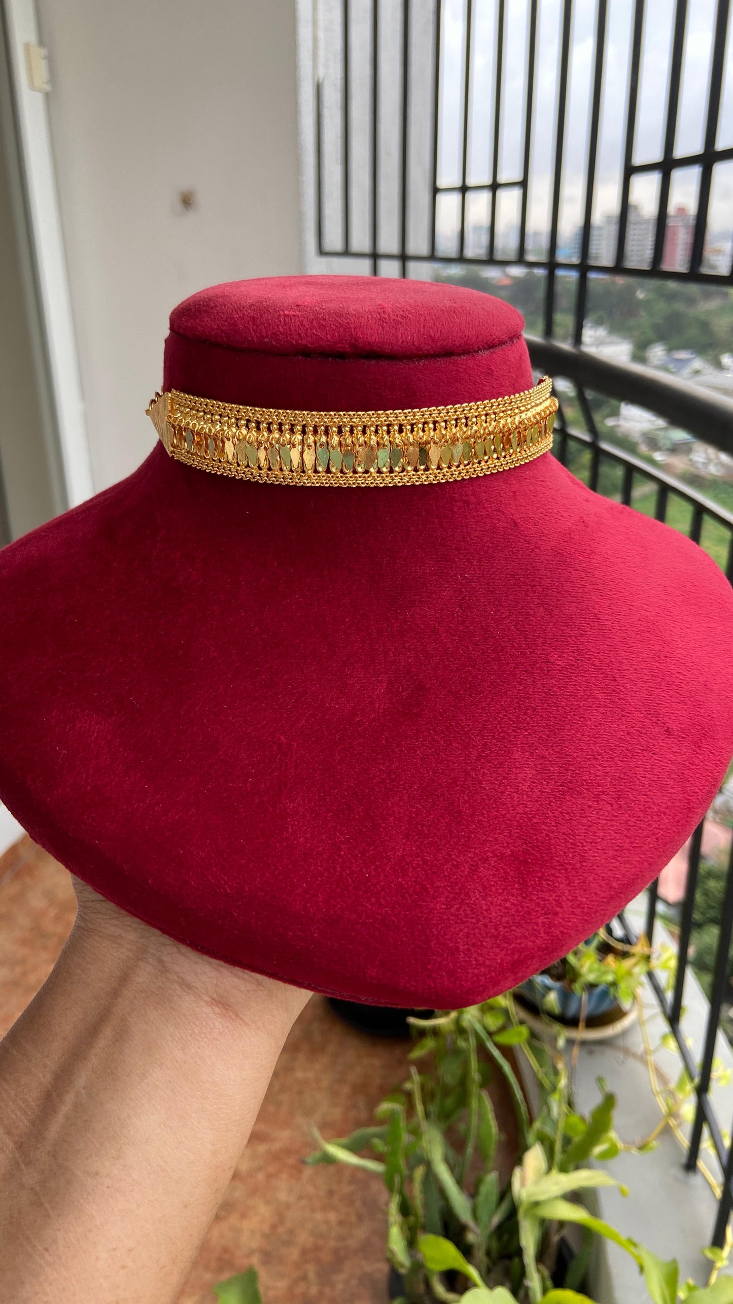 Gold Plated Single Line Elakathali