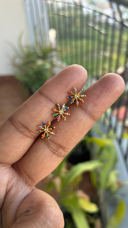 Gold Plated Navaratna Nosepin