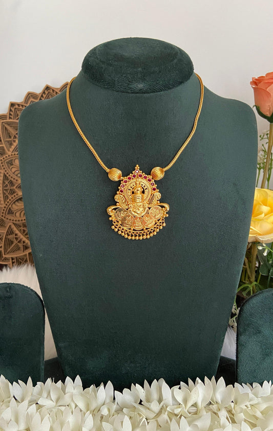 Kathakali face with Lakshmi Coin Pendant Necklace