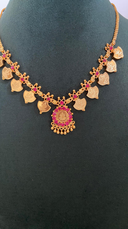 5 + 5 Lakshmi Necklace with Earrings