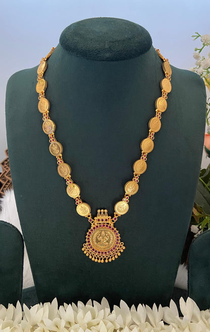 AD Lakshmi Coin Pendant Haram
