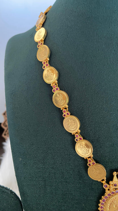 AD Lakshmi Coin Pendant Haram