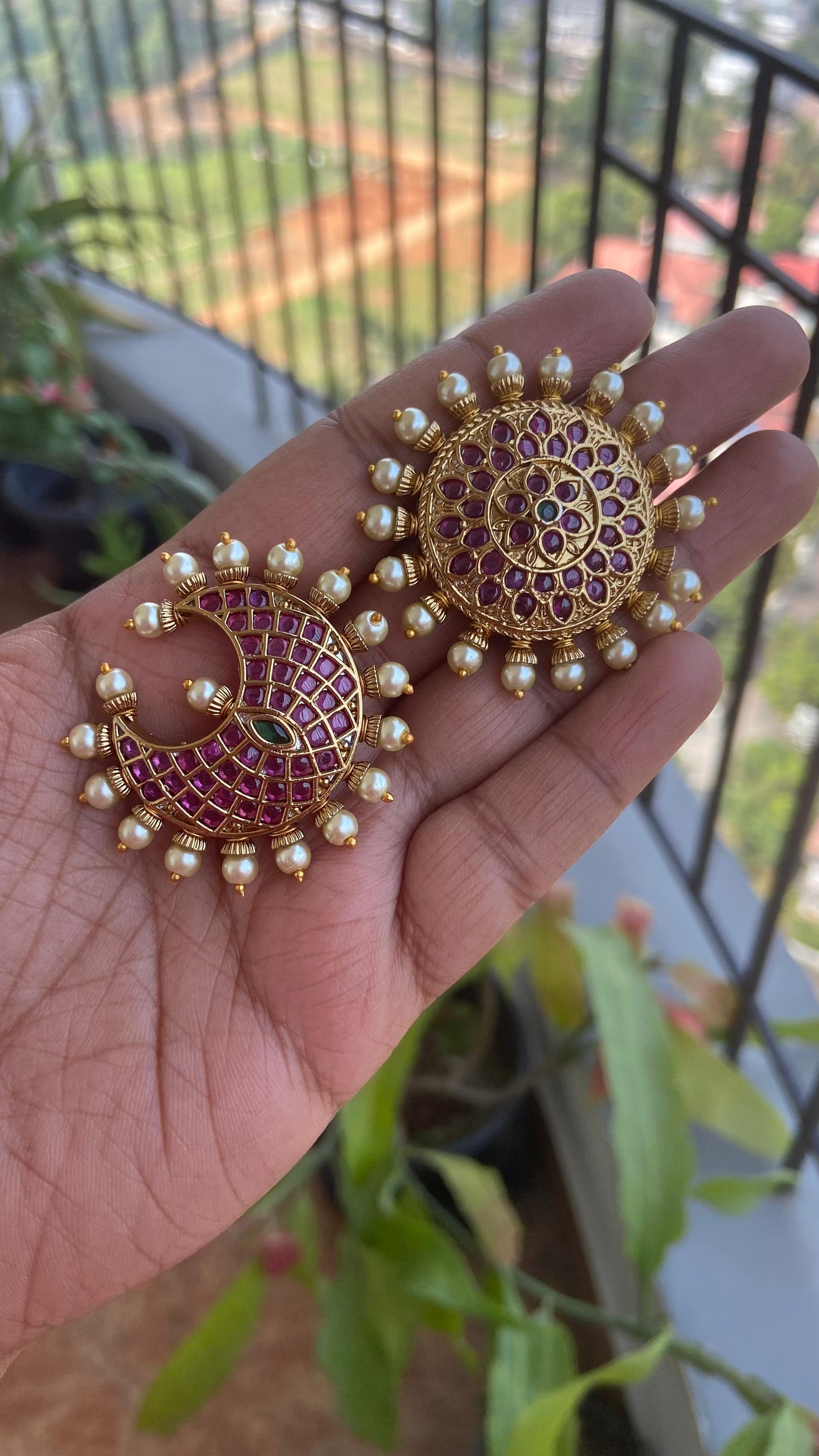 Sun And Moon Pearl Hair Accessory
