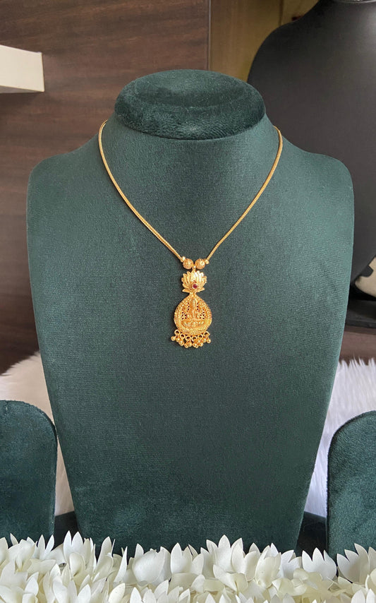 Simple Lakshmi Lotus Necklace
