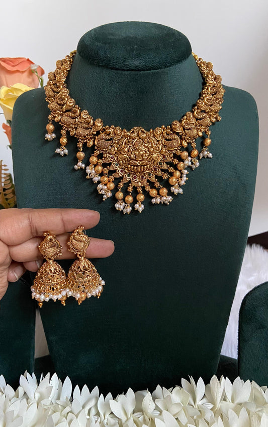 Maha Lakshmi Antique Necklace Set