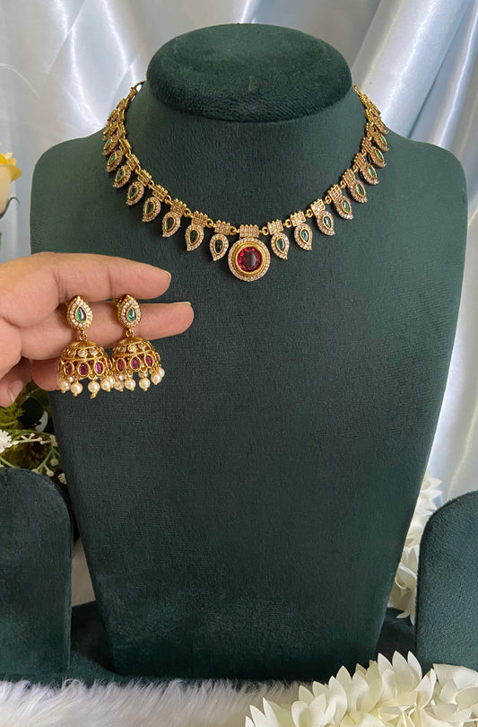 AD Palakka necklace with Jumka