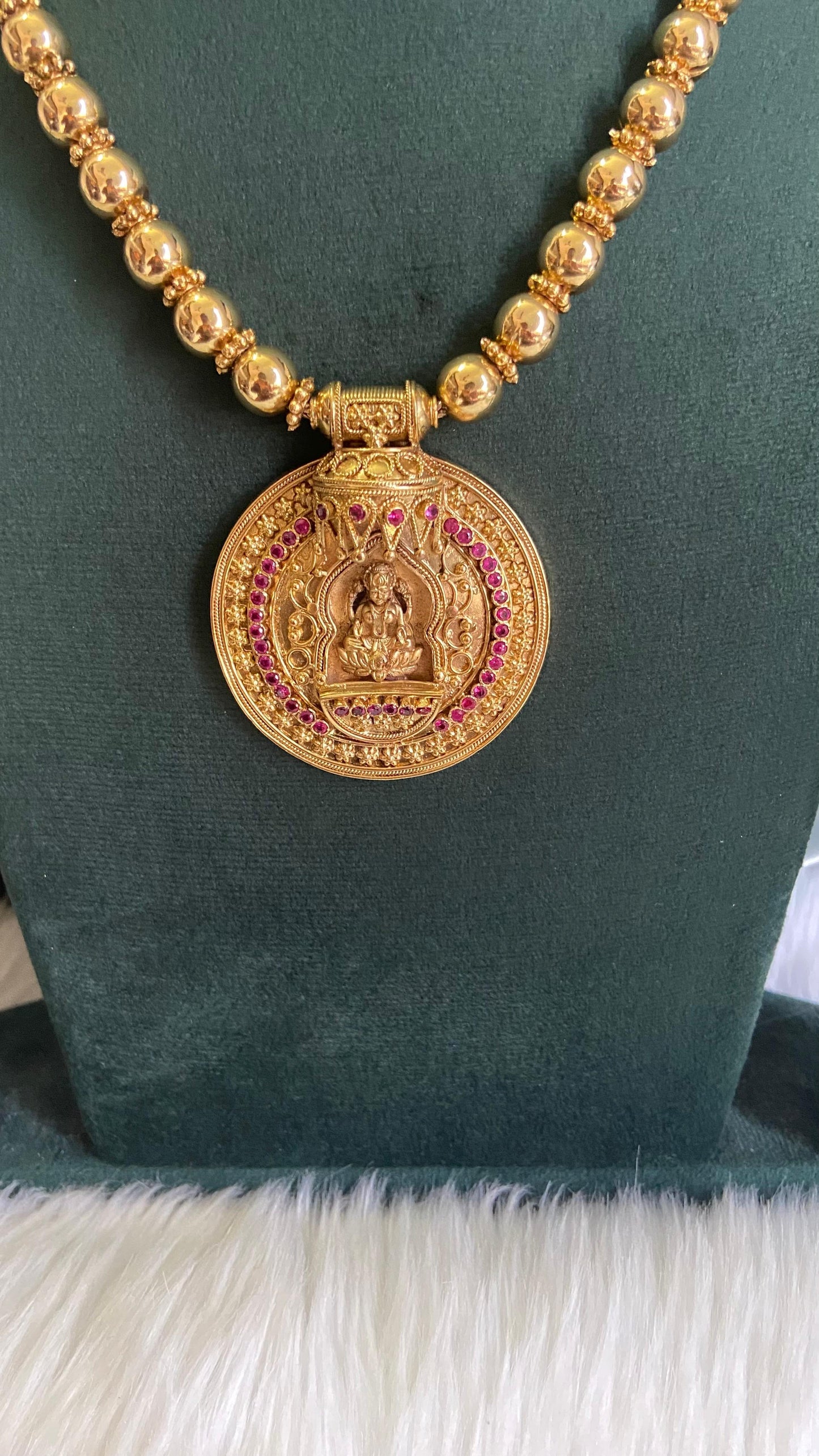Padmavathi Antique Lakshmi Pendant Necklace