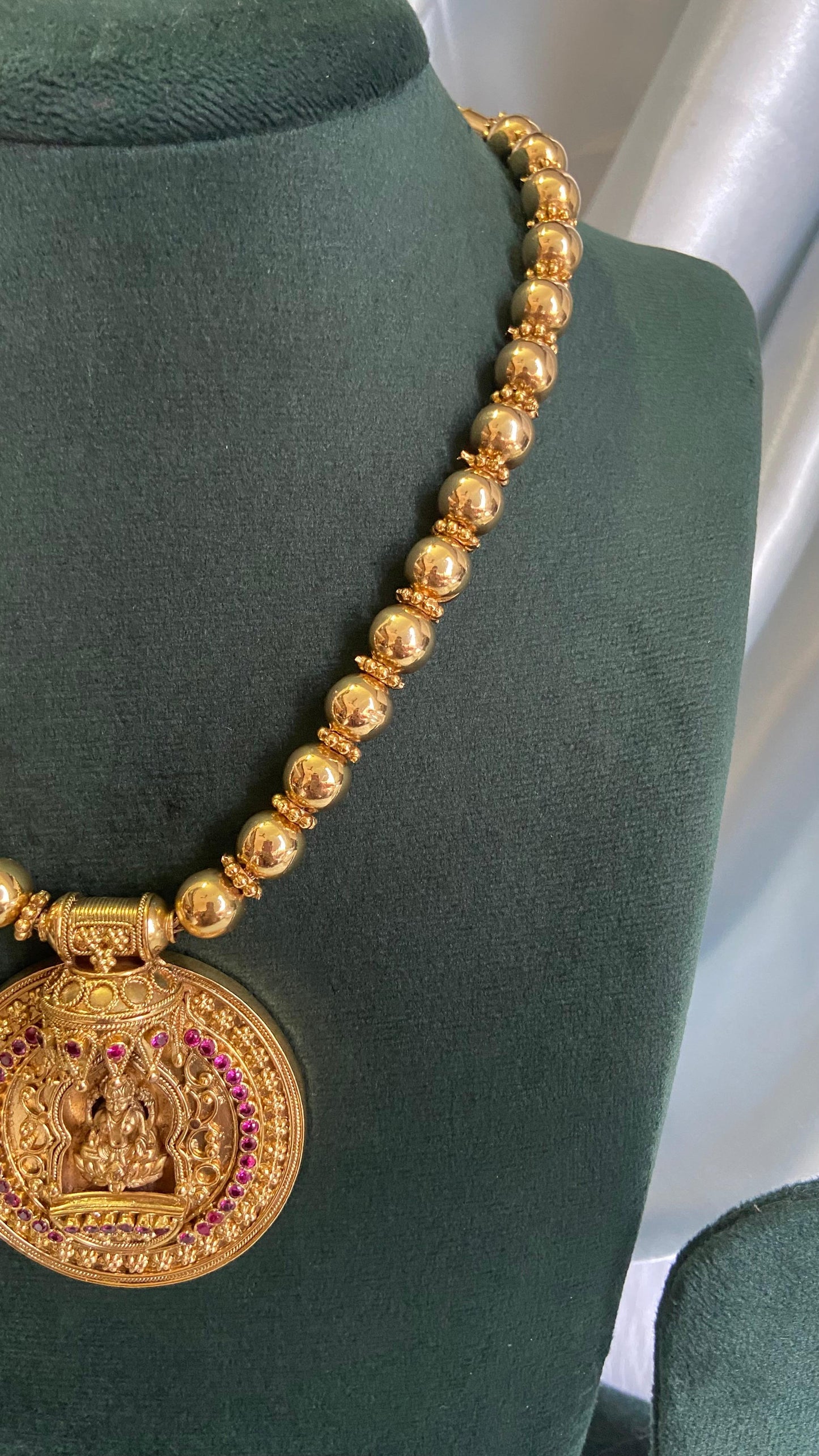Padmavathi Antique Lakshmi Pendant Necklace