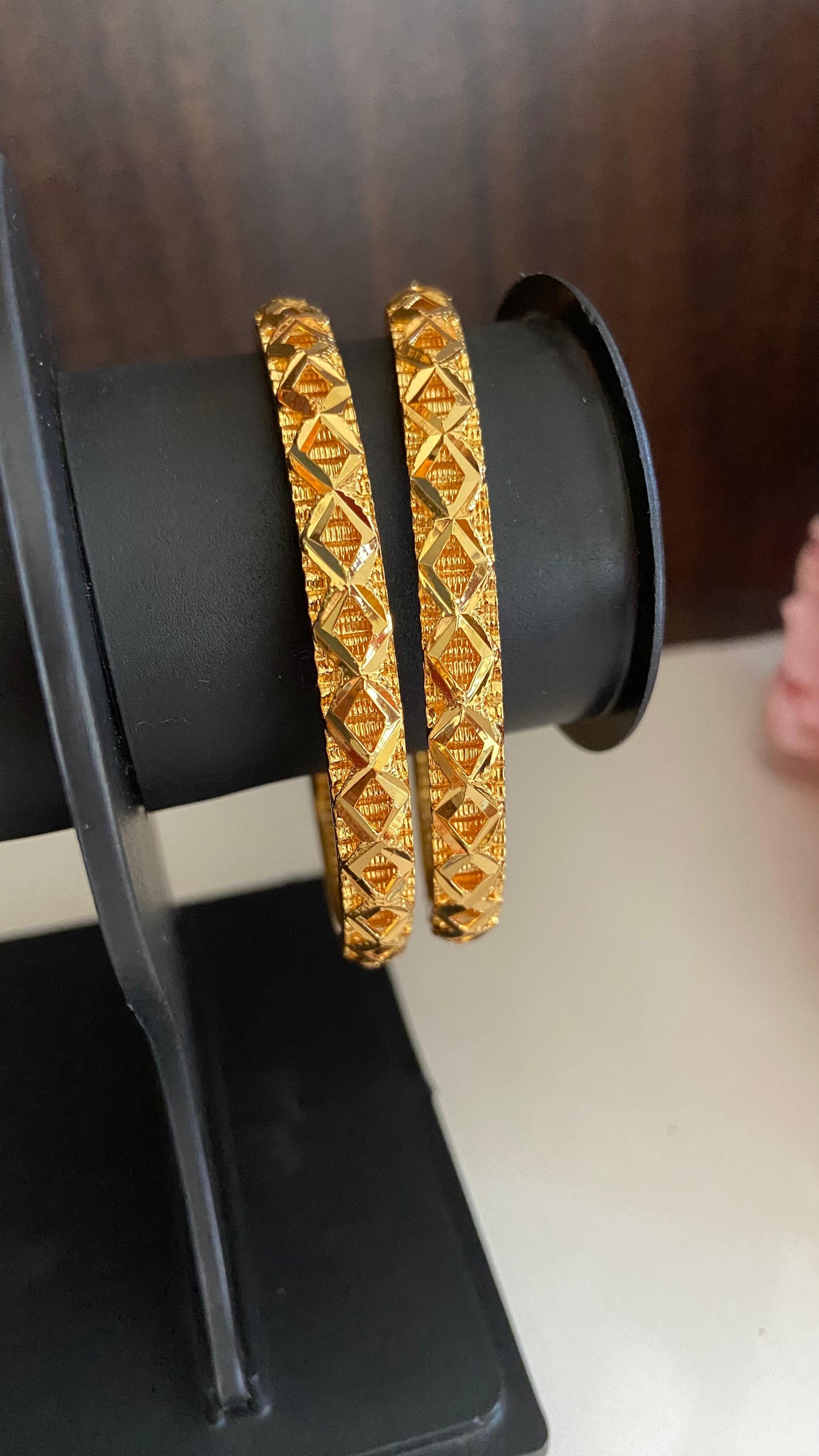Gold Plated Bangle 2 piece Set