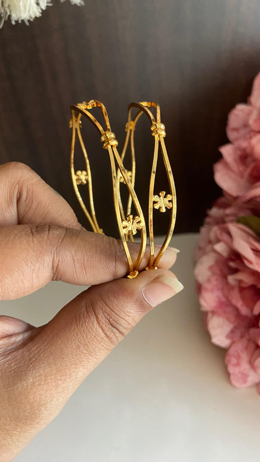 Golden Flower Bangle