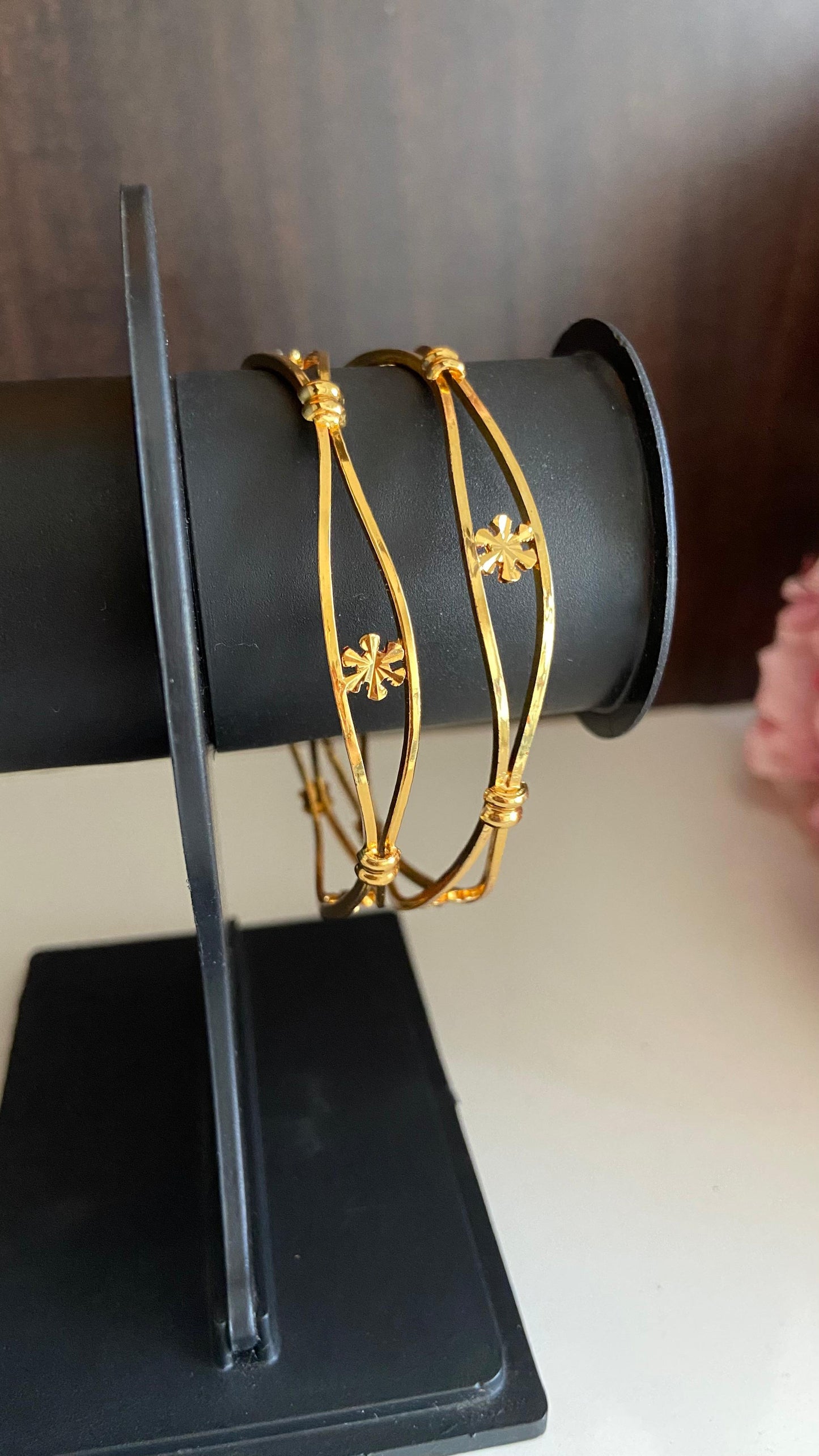 Golden Flower Bangle