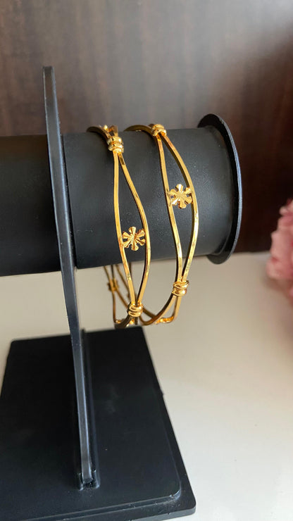 Golden Flower Bangle