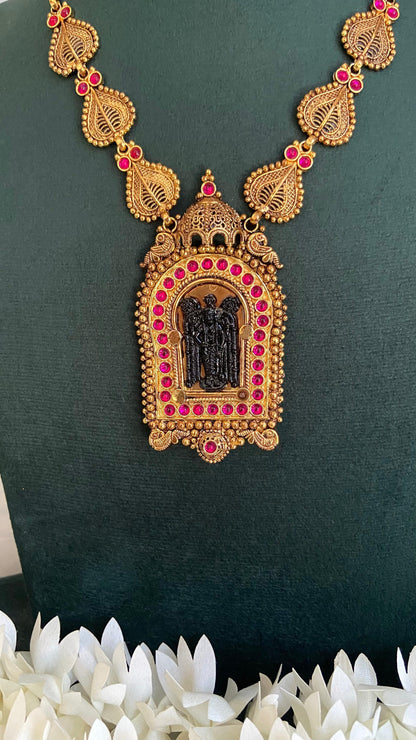 Gold Plated Antique Guruvayurappan Pendant Necklace