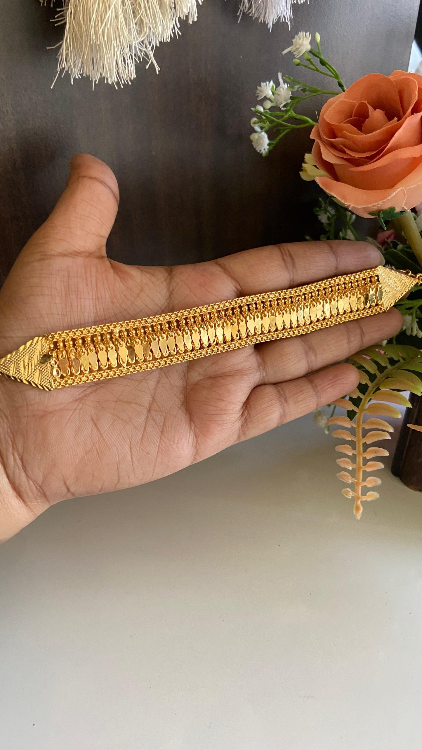 Gold Plated Single Line Elakathali