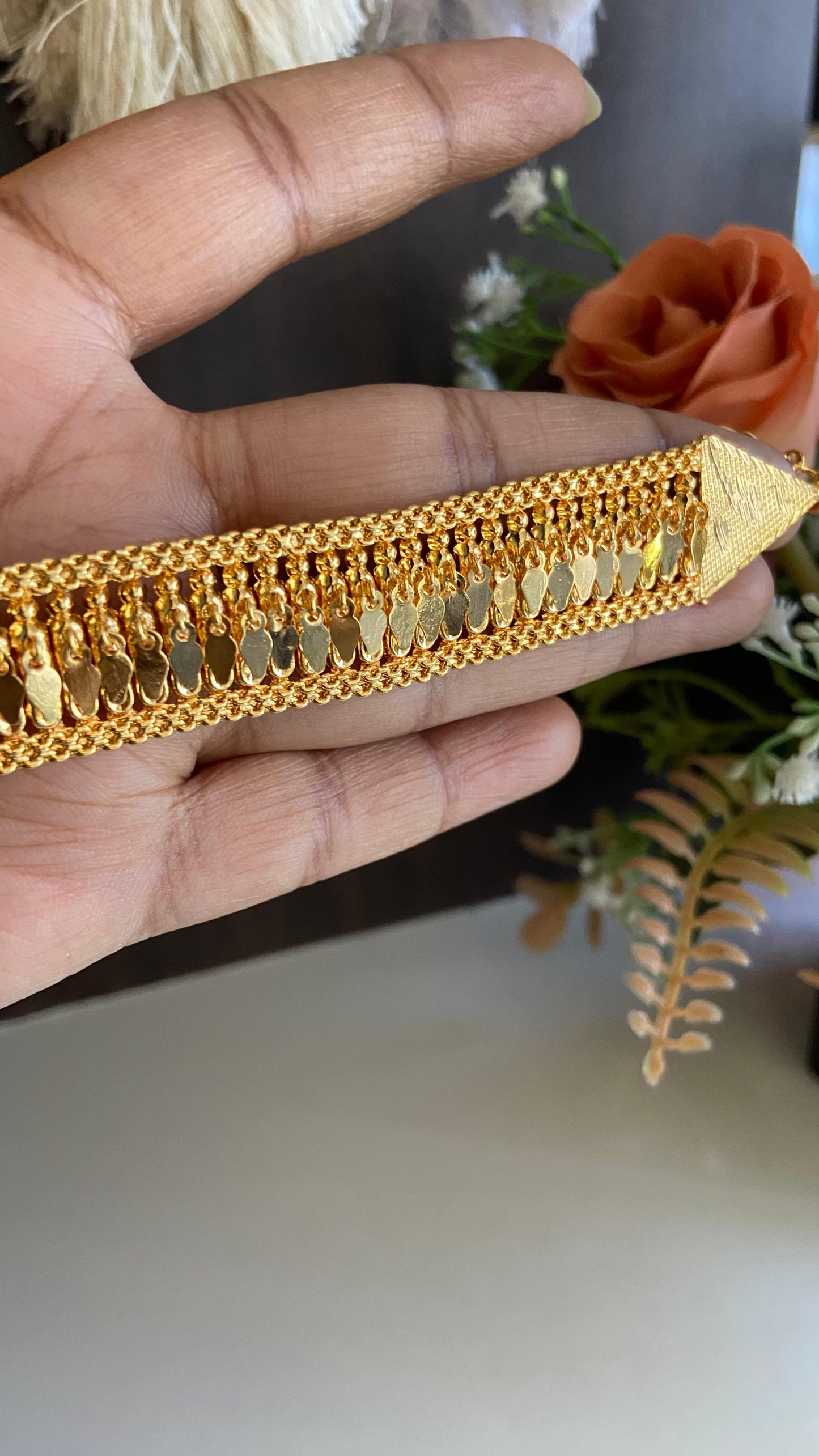 Gold Plated Single Line Elakathali