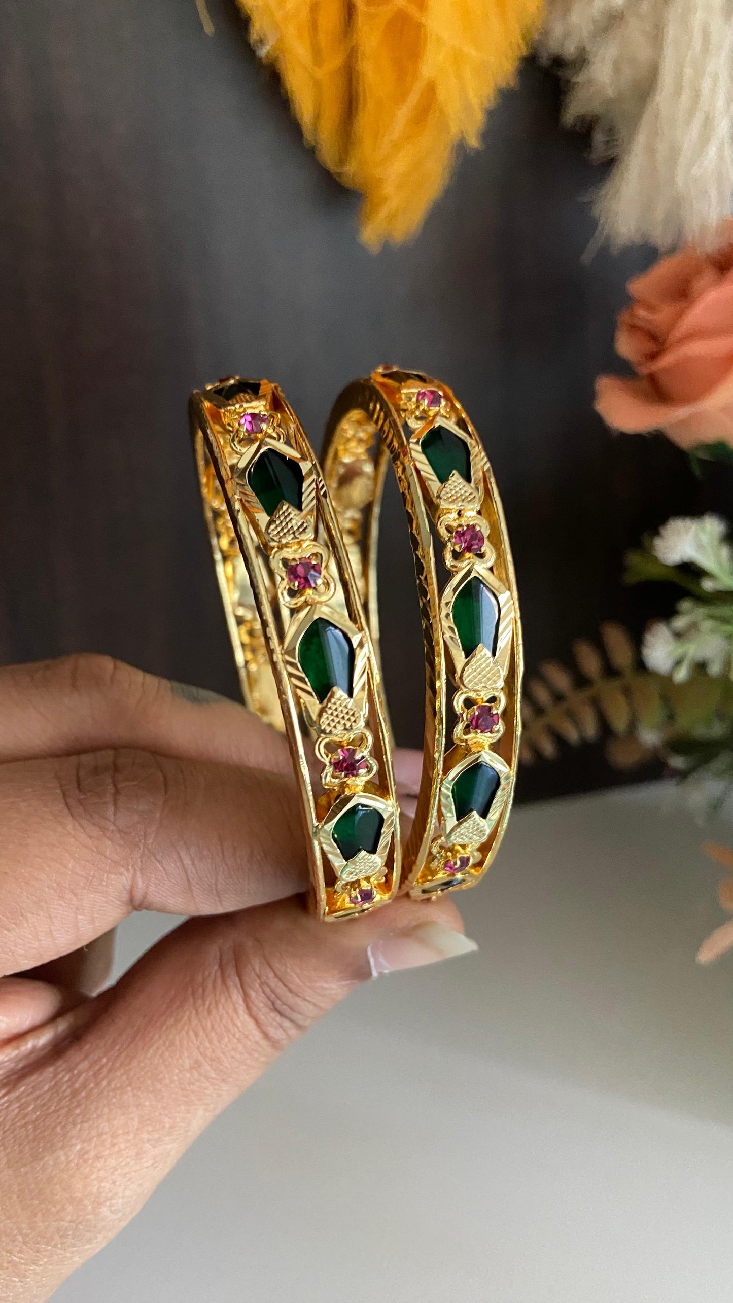 Gold Plated Nagapadam Bangle