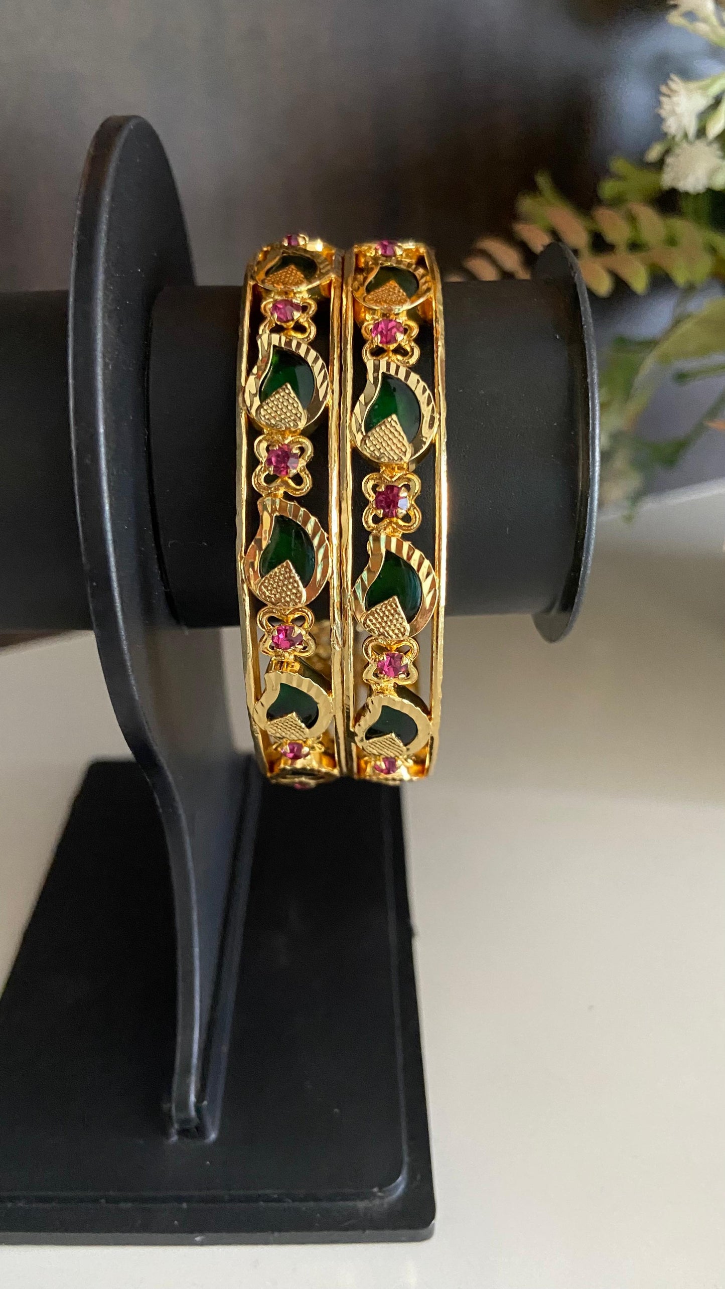 Gold Plated Mango Palakka Bangle