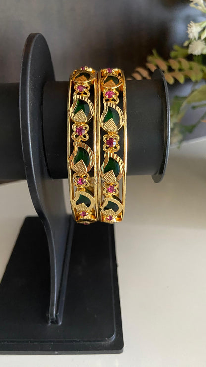 Gold Plated Mango Palakka Bangle