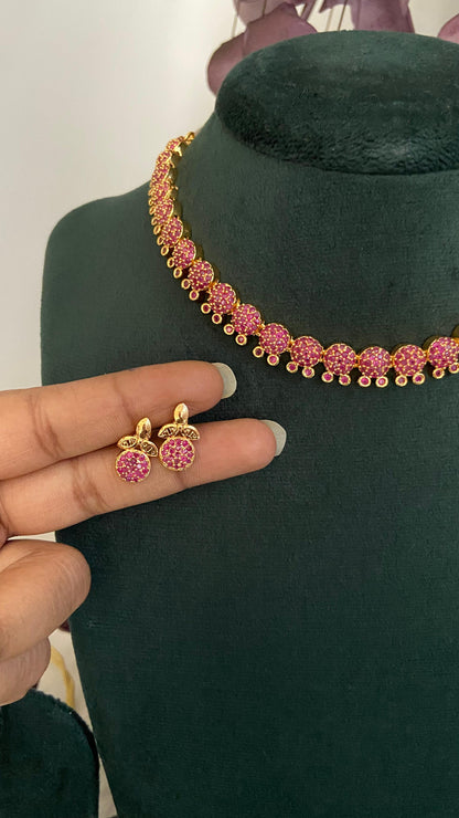 Ruby Necklace Set