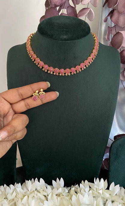 Ruby Necklace Set