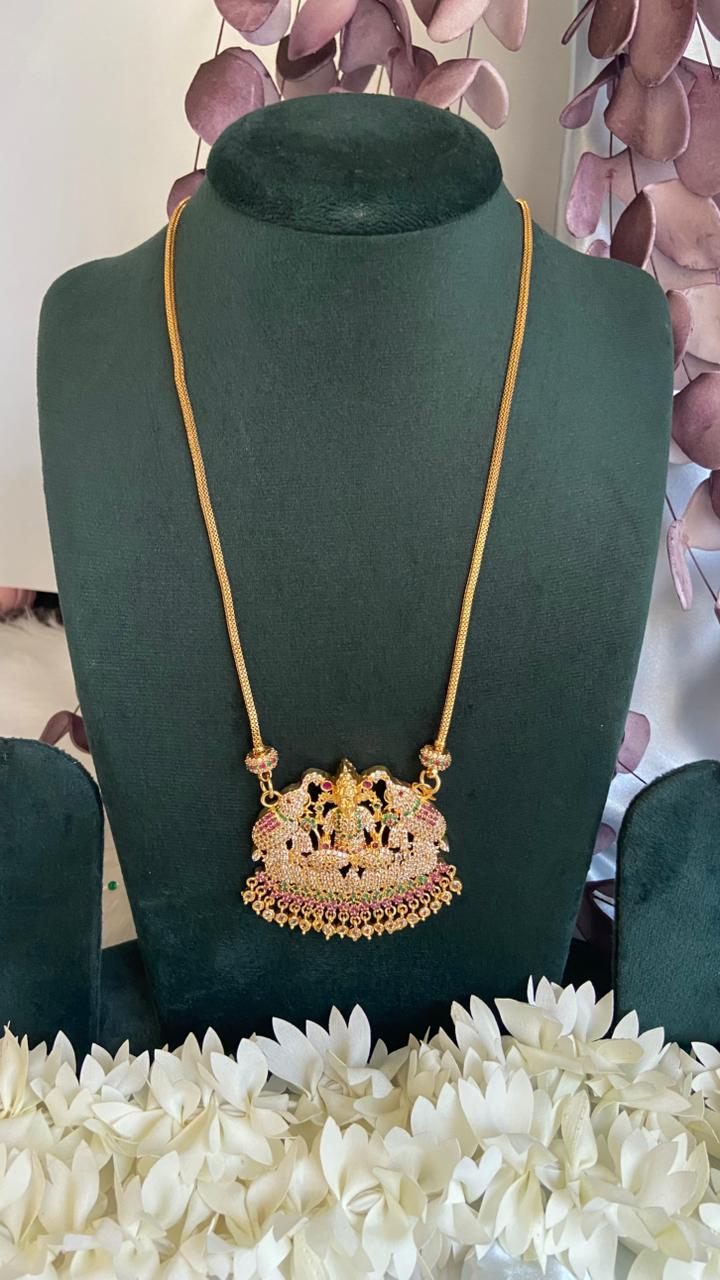 Impon AD Gajalakshmi Pendant with Chain